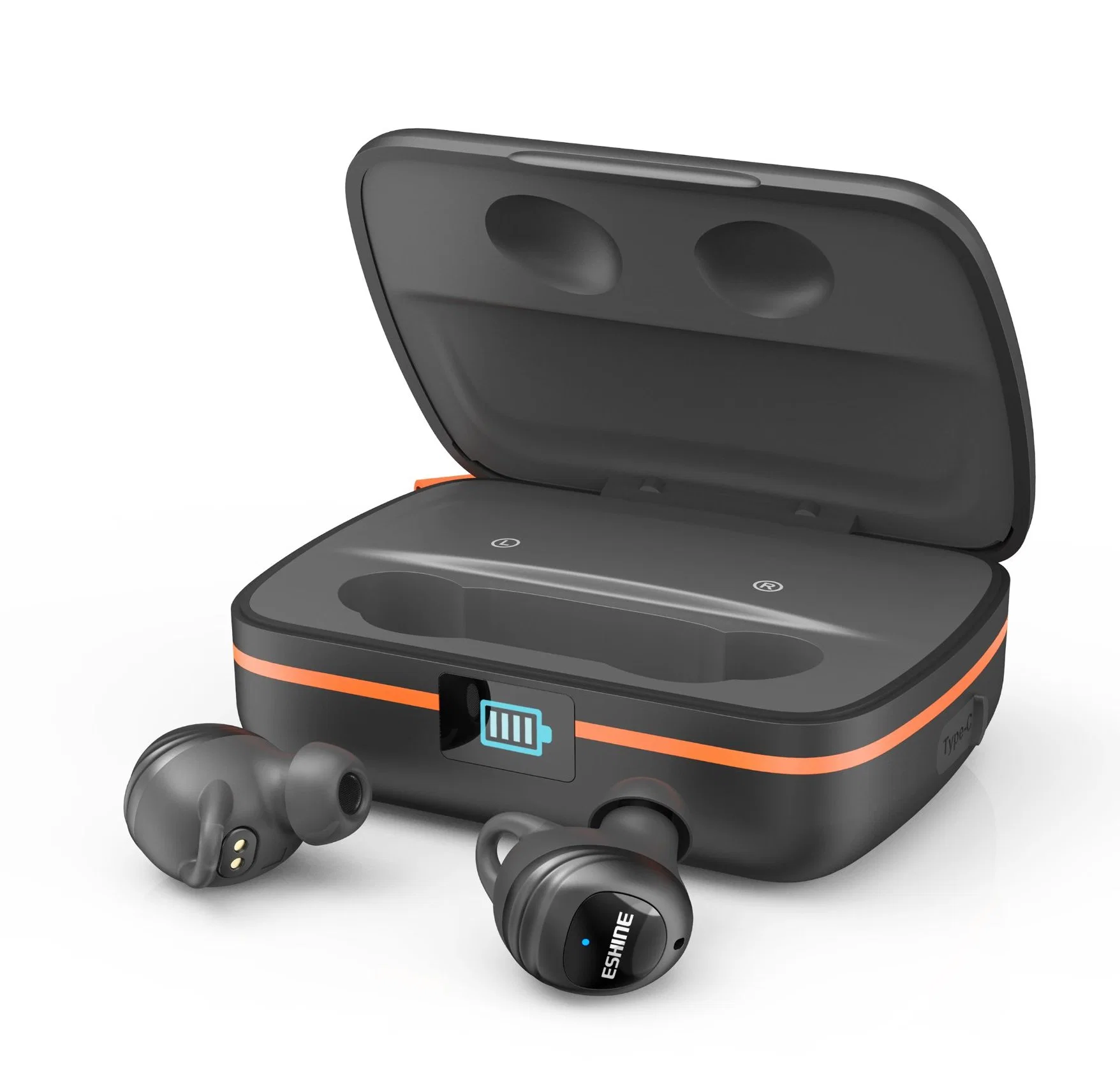 Proveedor de auriculares inalámbricos, auriculares Bluetooth Tws 5.0, impermeables IPX6, con estuche de carga solar para deporte y trabajo.