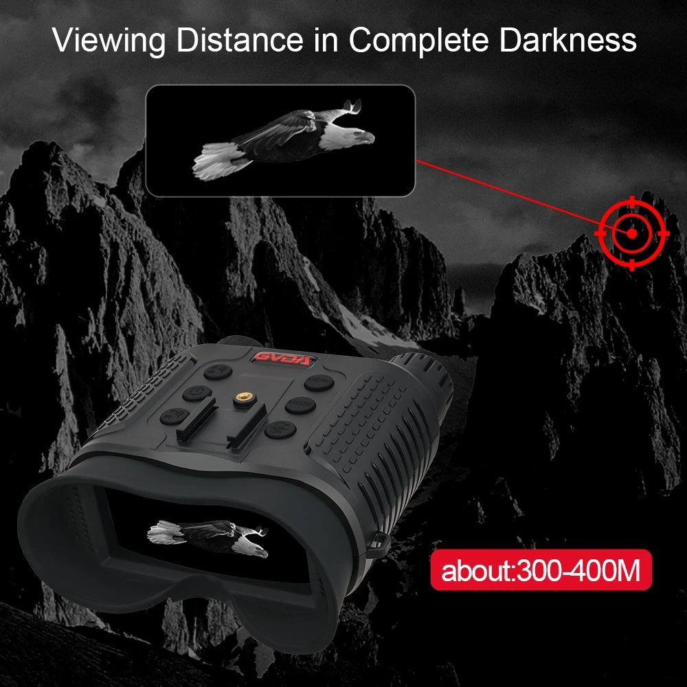 Gvda infrarouge Vision nuit jumelles lunettes de protection appareil pour la chasse Camping Télescope 8X Zoom Vision de nuit montée sur la tête