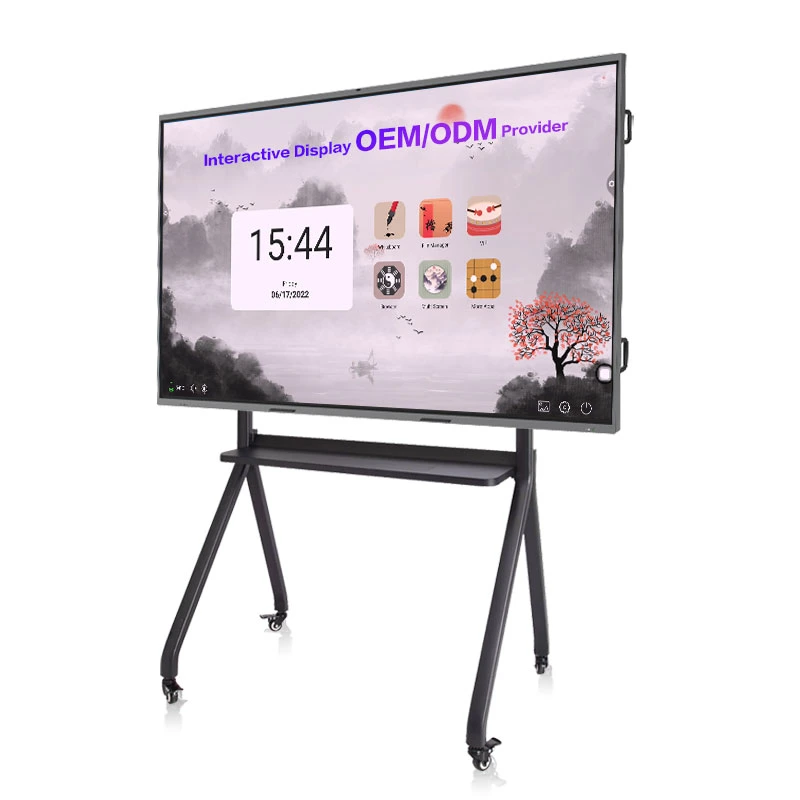 Ikinor 75 Inch 40 Points Touch Smart Whiteboard Dual System Conference Interactive Flat Panel Android 11