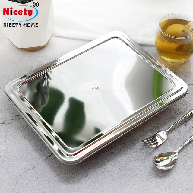 Durable and Drop Resistant 4/5compartment Easy to Clean Stainless Steel 304 Food Tray