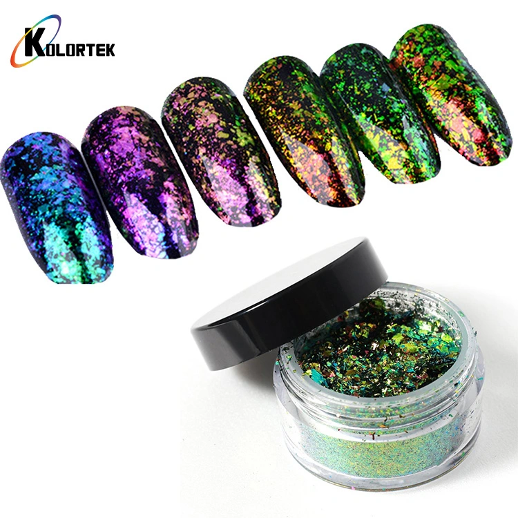 Bulk Color Shifting Irregular Chameleon Flakes, Nail Art Sparkling Flakes