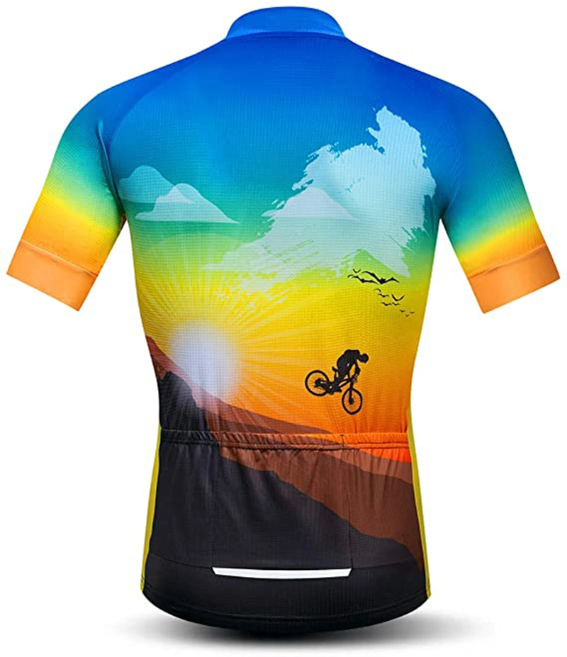 Customized Short Sleeve Mesh Breathable Fabric Bicycle Cycling Wear