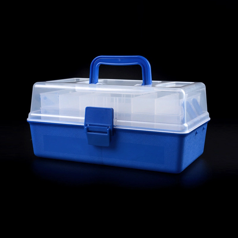 حقيبة تخزين أدوات صيد السمك صندوق أدوات بلاستيك محمول صندوق صيد السمك صيد السمك بكّارة رفع صندوق
