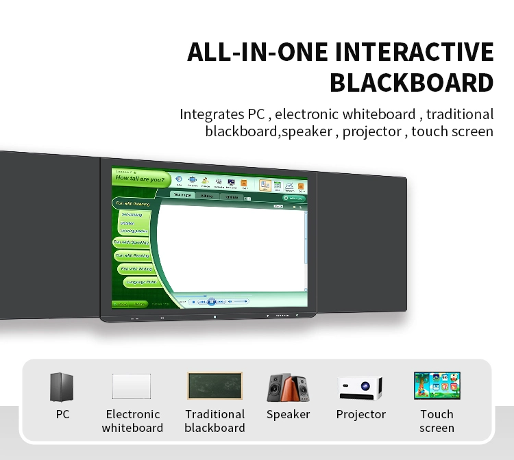 عرض ترويجي! ! ! 85 86 بوصة All in One PC School Inscaring LCD Display Writing Board Nano Interactive Blackboard