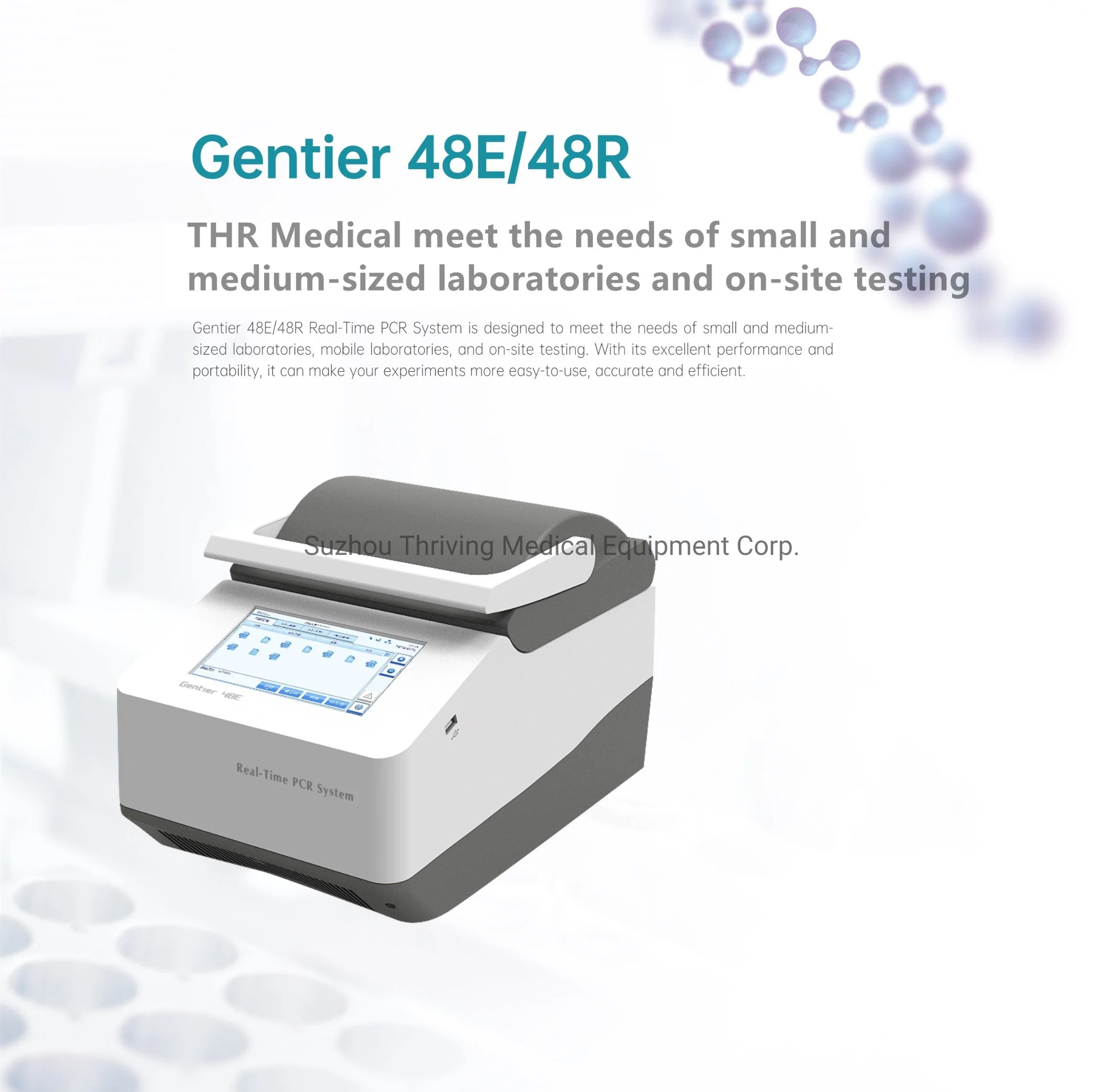 Thermocycleur quantitatif fluorescent en temps réel de laboratoire PCR machine RT Système PCR pour hôpital avec ce