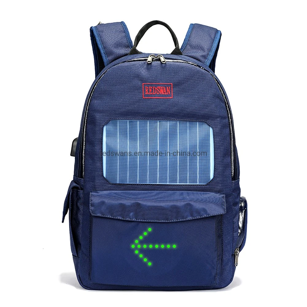 Solar Intelligent Backpack Men&prime; S LED Light Outdoor Travel Bag Multifunctional Computer Bag RS-190204-3