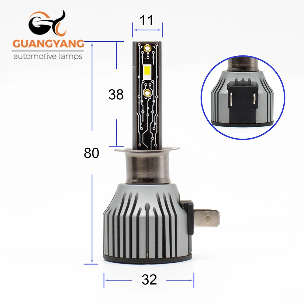 Car LED H1 R10 CSP-5530 Chips 50 Watts 6000lm 6500K Con sistema de refrigeración