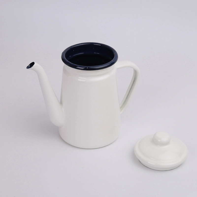 Meilleur Prix batterie de cuisine théière pot de lait de l'émail de l'eau verseuse cafetière bouilloire émail