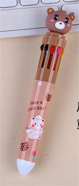 Hot Selling Ten-Color Cartoon Bear Ballpoint Pen