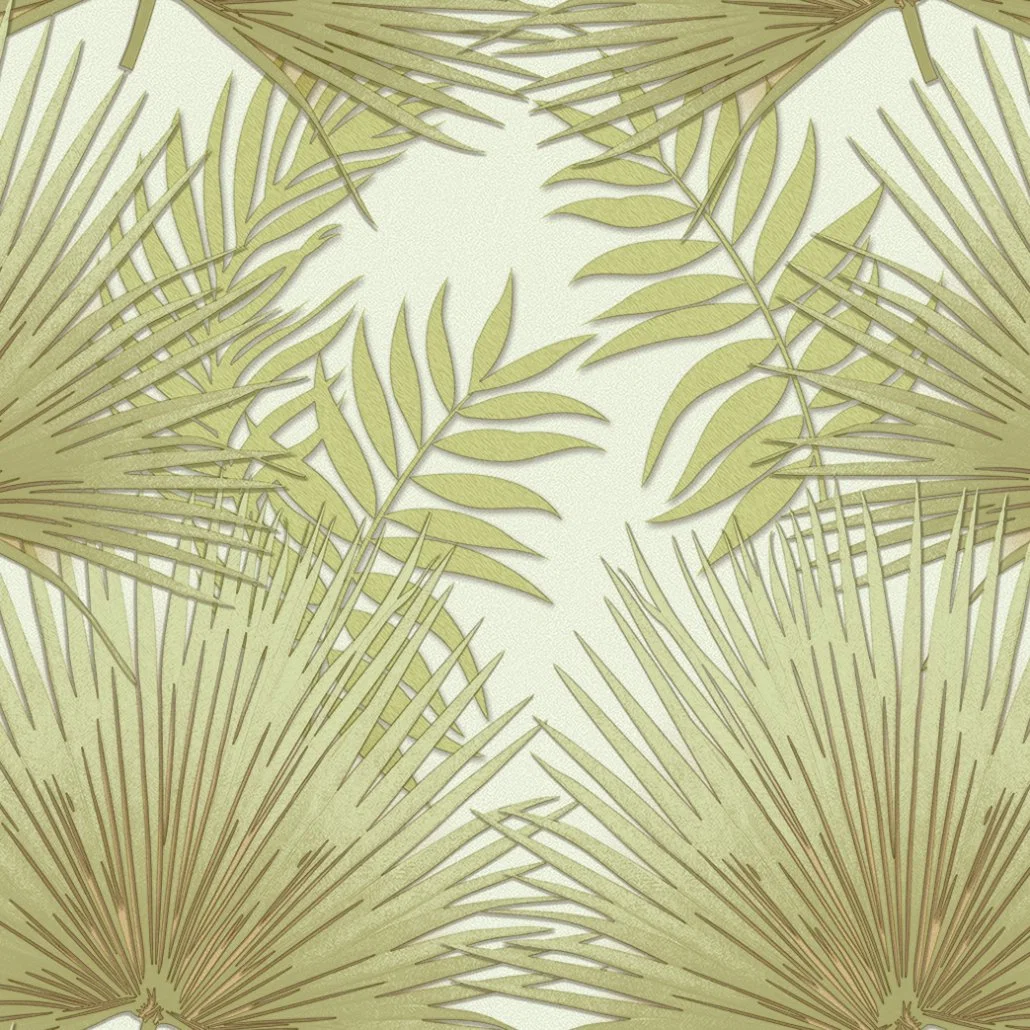 Chinese Fan Palm Pattern Wall Paper (250g/sqm 106CM*10M)