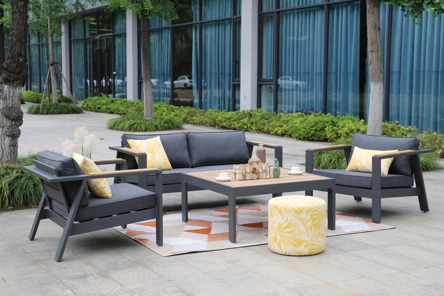 Hot Sale Modern Leisure Furniture Style Sofa Set Aluminium Patio Furniture Outdoor Lounge