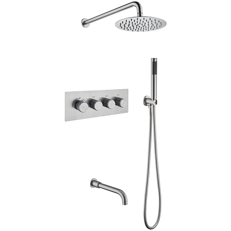 Hose Adjustable Sliding Bar Bathtub Tap Hand-Held Shower Head Set