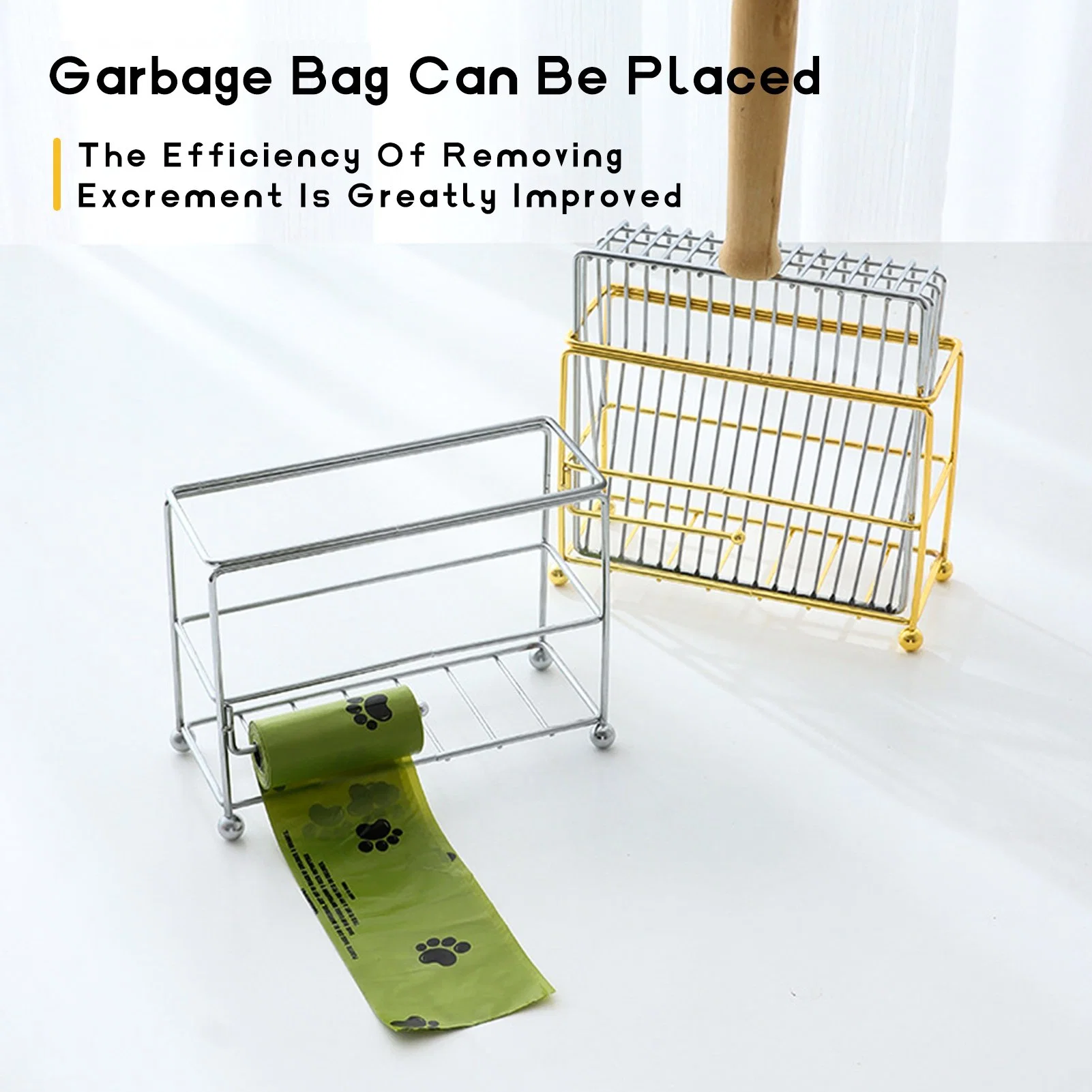 Hands-Free Holder for Most Standard Litter Scoops