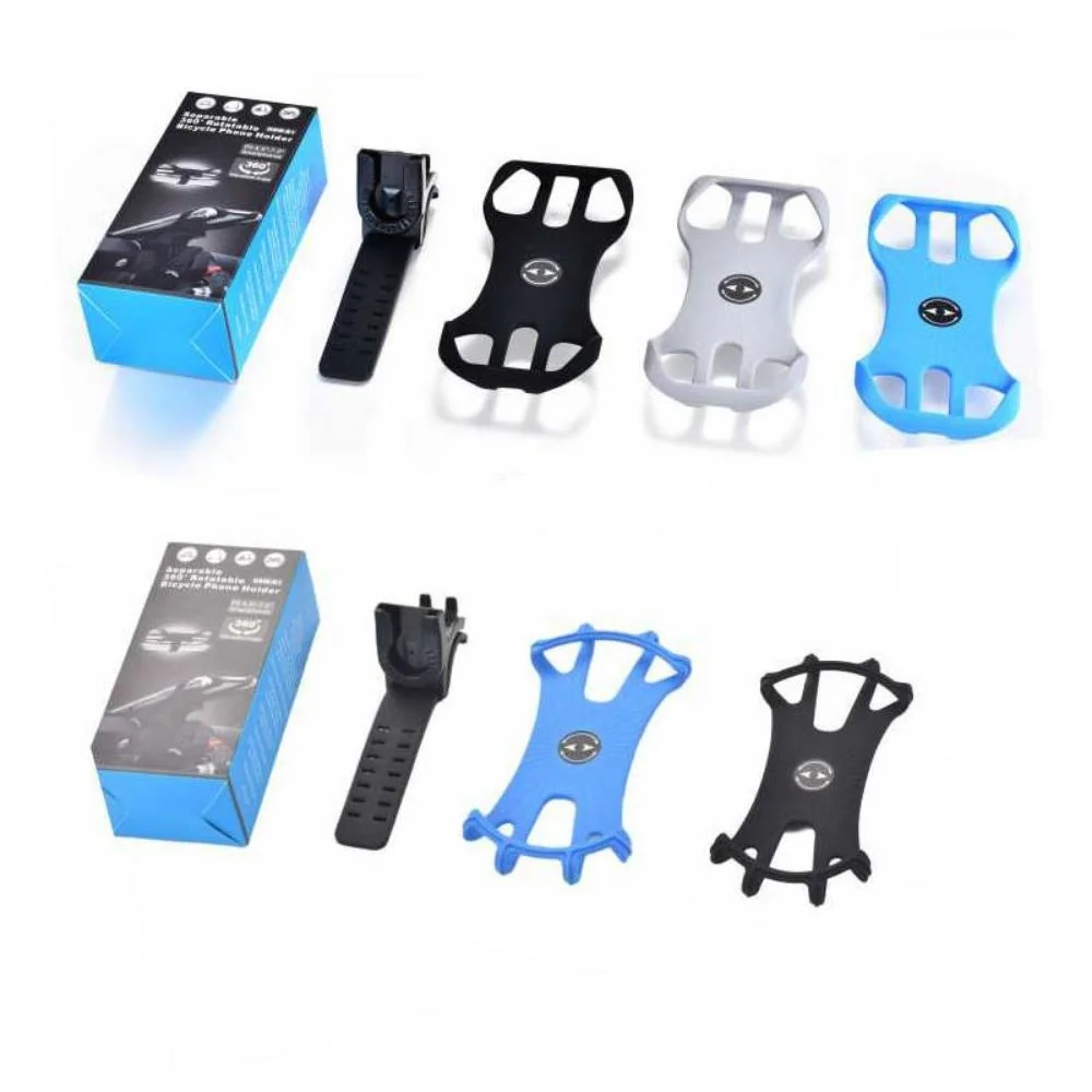 360 Degree Rotating Silicone Mobile Phone Handlebar Holders Stands Ci20718