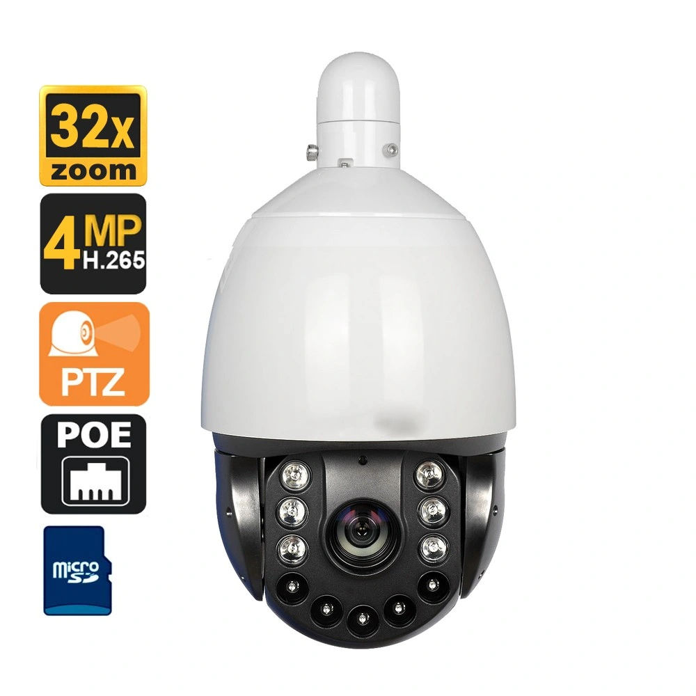 4MP 32X Optical Zoom IR Laser PTZ Intelligent Professional IP CCTV Camera