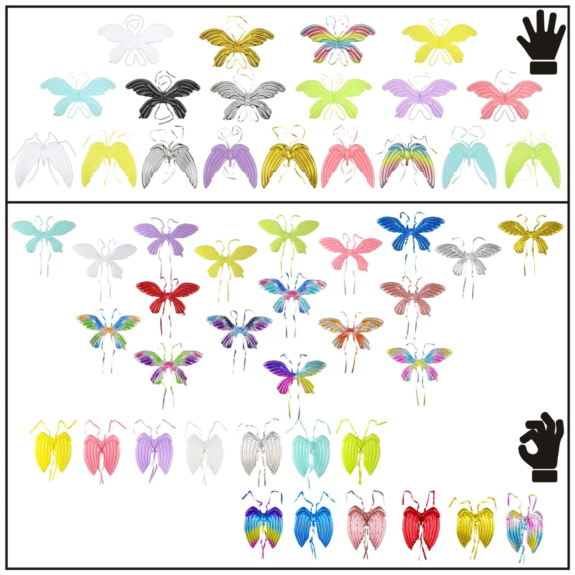 Butterfly Wings Children&prime; S Festival Angel Wings Children&prime; S Travel Souvenir Toy Decoration Birthday Party Decoration Aluminum Foil Balloon