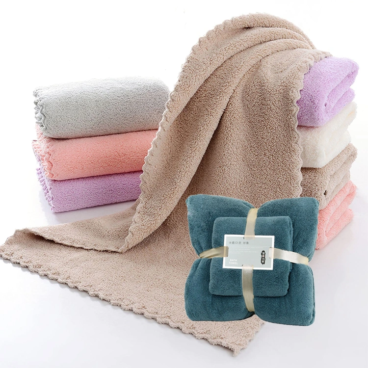 High Quality Coral Fleece Bathroom Towel Set Face Towel Set