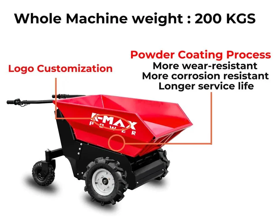 K-Maxpower Efficient Loading Capacity 500kg Energy Saving Electric 48V 20ah Mini Crawler Truck Dumper Mini Skid Steer Loader