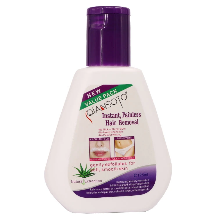 Aloe Natural Depilación indoloro permanente y depilación Crema 125ml