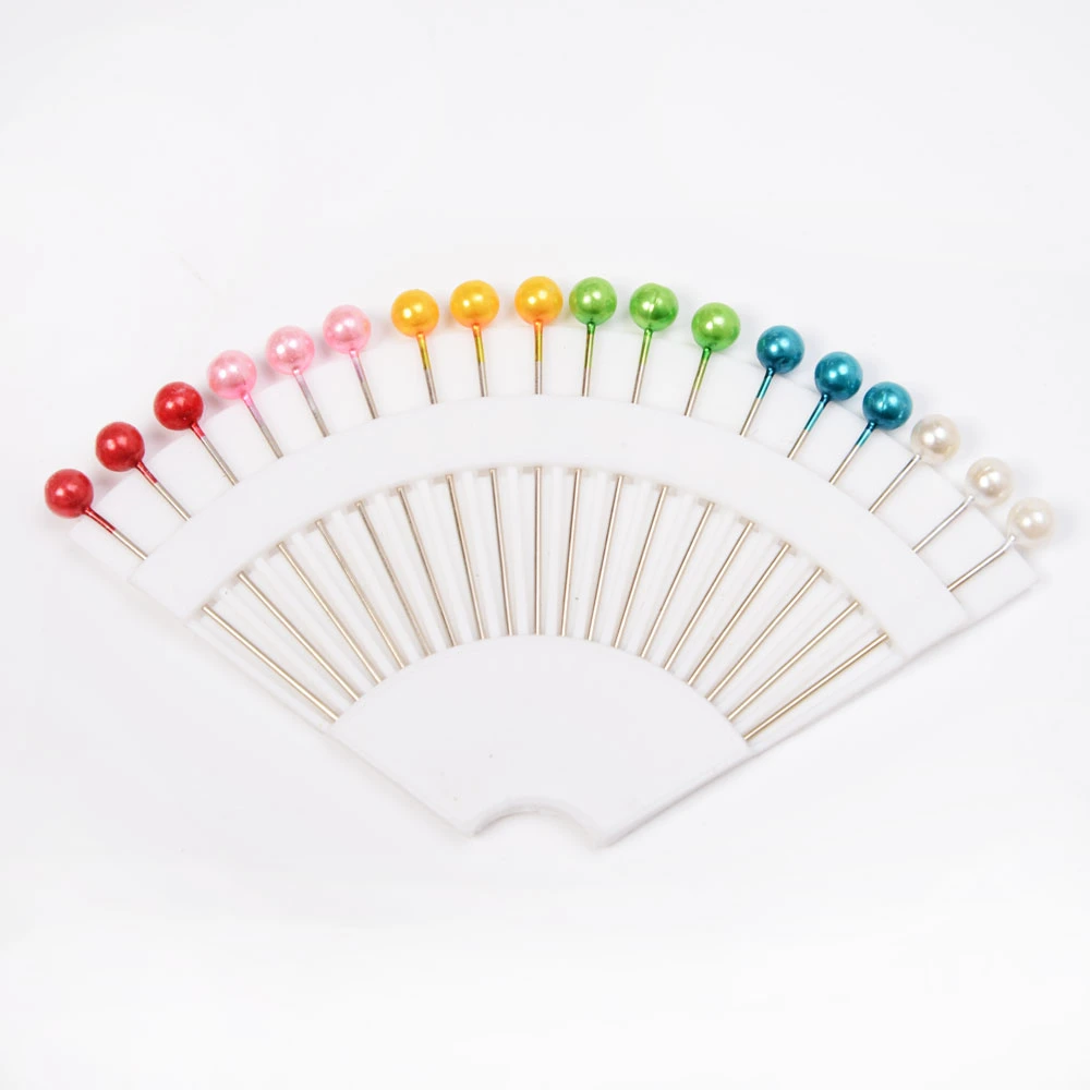 18PCS Assorted Color Plastic Pearl Weddings Corsage Ball Head Sewing Pins