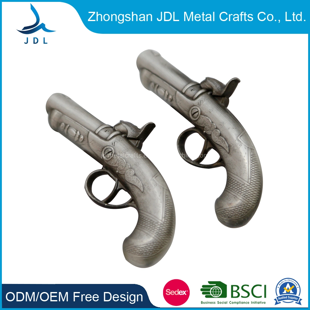 Factory Direct Custom High Qualitty Promotional Souvenir Die Casting Metal Craft Zinc Alloy 3D Gun Replica Collection Military Pin Fashion Badge/ Police Badge