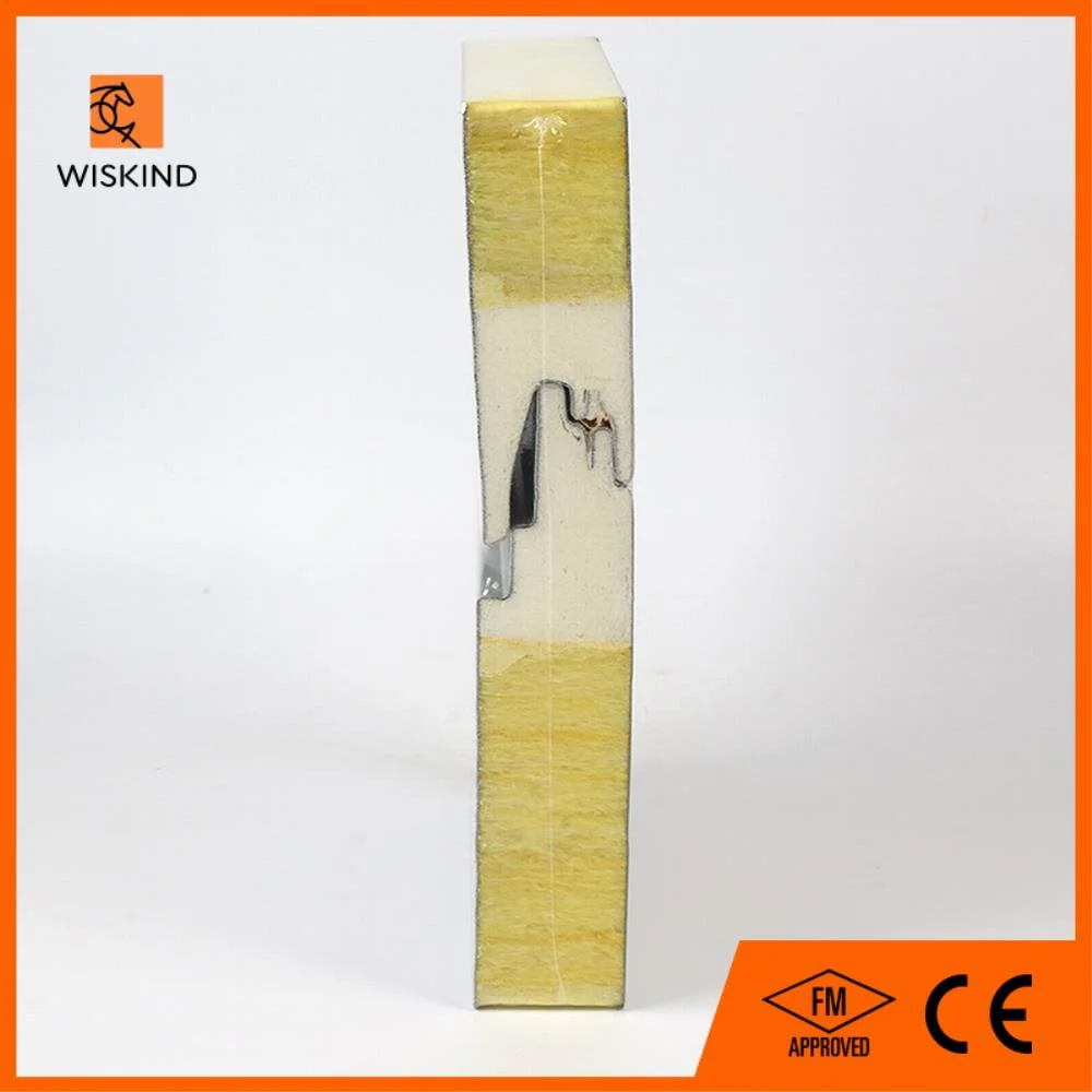 A Grade Fireproof/Acoustic/Thermal Insulation Glass Wool +PU Wall/Roof Outer/Inner Sandwich Board for Warehouse/Workshop/Storage