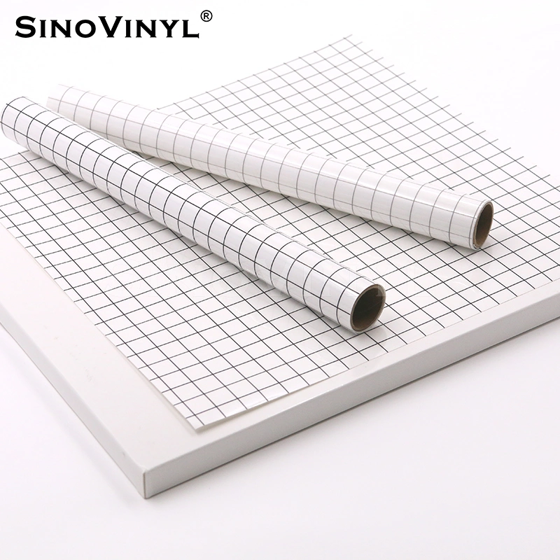 SINOVINYL Measuring Grids Film Grey Application Transfer Vinyl 12x60" 30.5x152cm Cutting Vinyl Letters Pattern Transfer