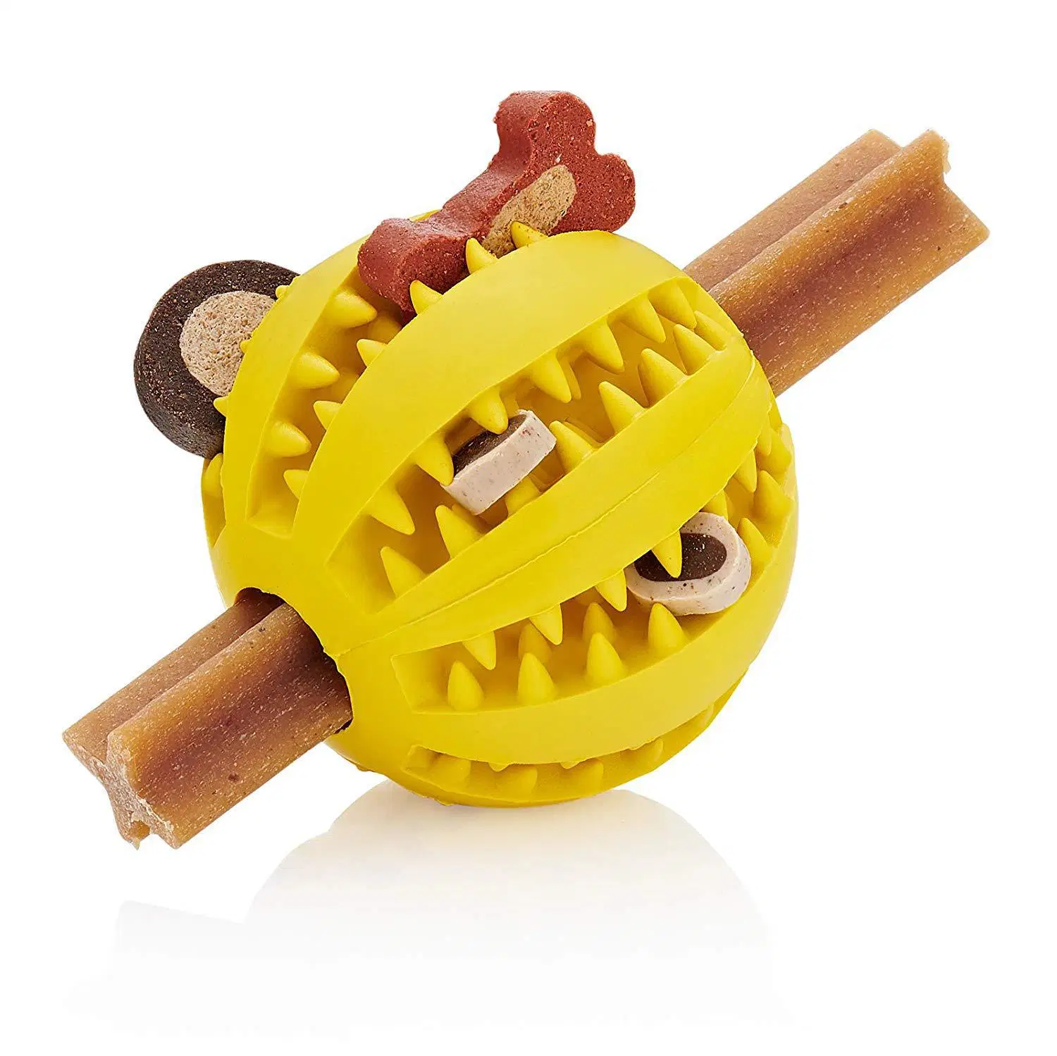 Hot Sell Rubber Pet Teeth-Grinding Interactive Ball Toy for Dogs and Cats