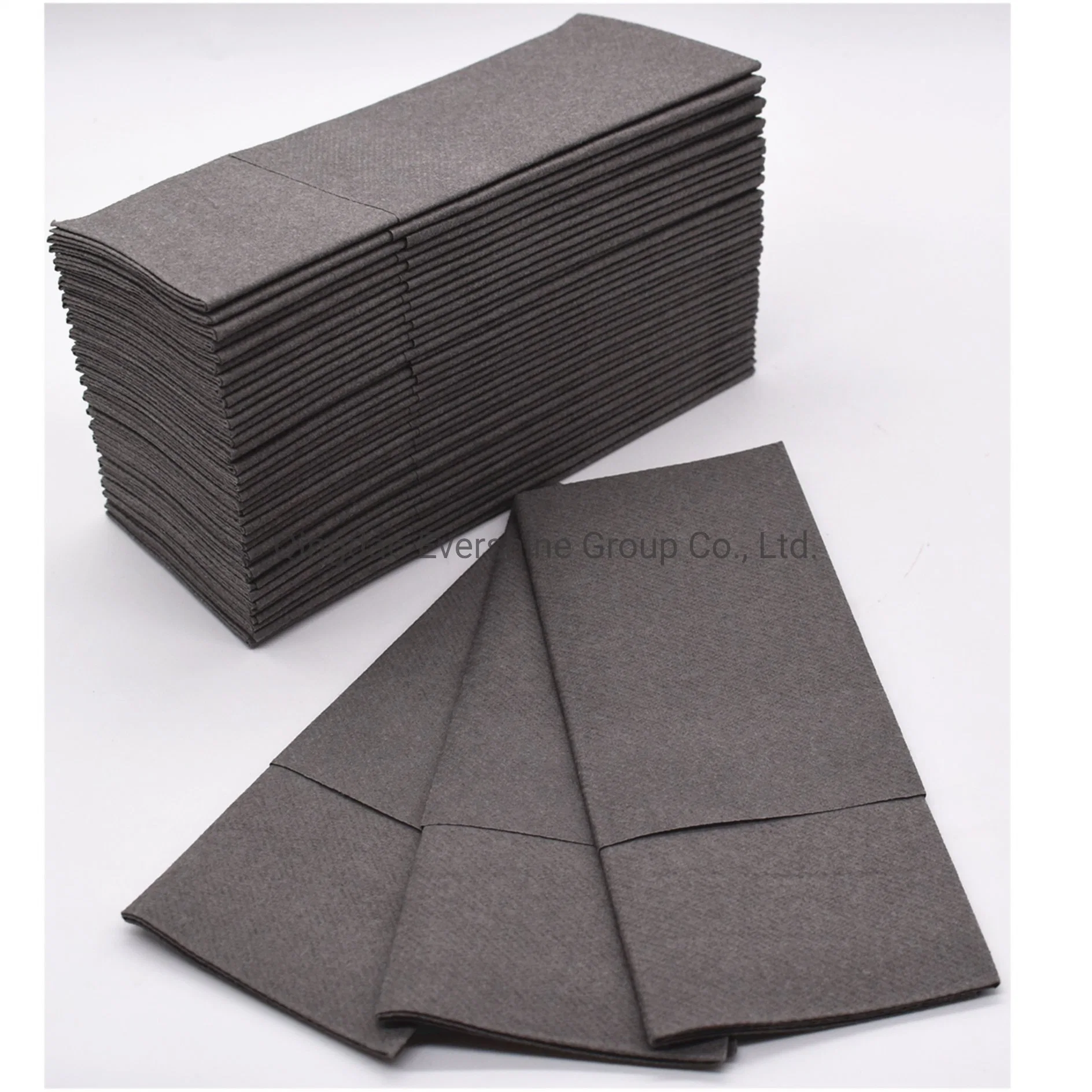 Nonwoven Airlaid Color negro como ropa de cama Ropa de la cena se sienten invitados toalla de papel servilleta