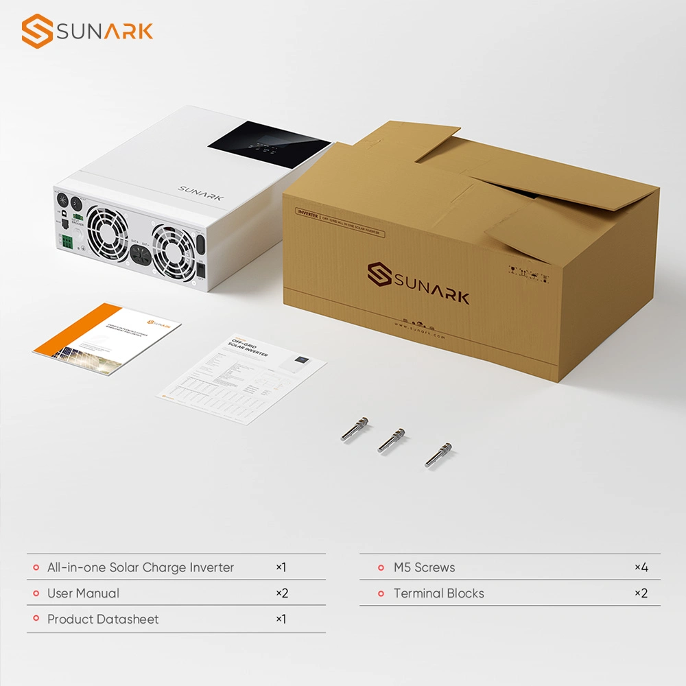 Sunark 10 ква гибридный инвертор солнечной энергии 12KW 3Квт off сетки панелей солнечных батарей инверторы 5 квт