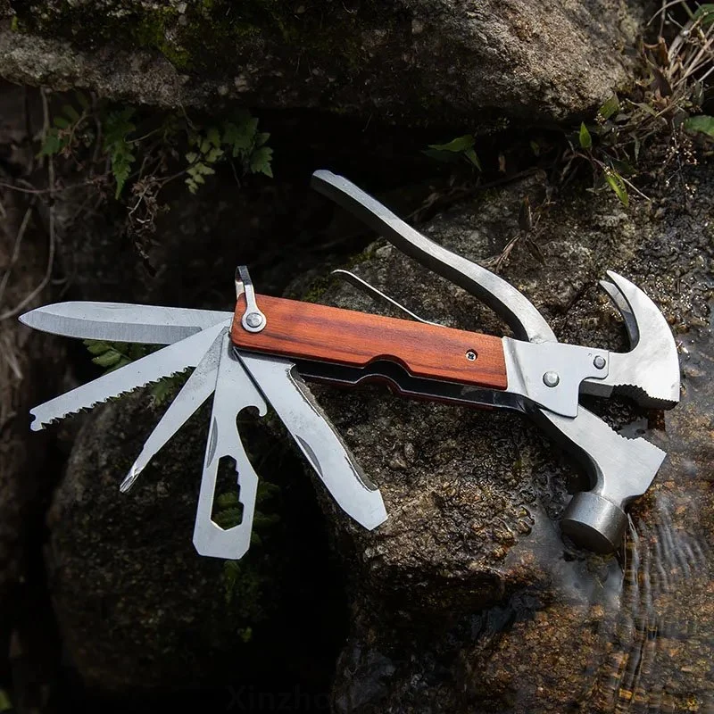 Multifunctional Axe Hammer Pliers with Flint and Steel Multitool Axe