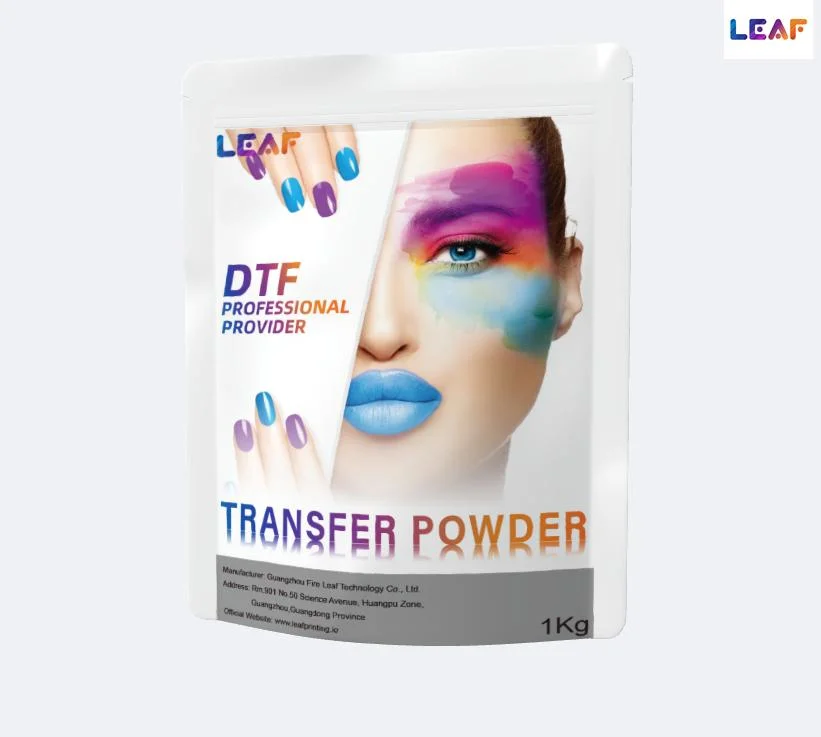 طباعة الحبر DTF Printign بجودة عالية من صفحة Fashion Leaf مسحوق ذو خط إنتاج جيد