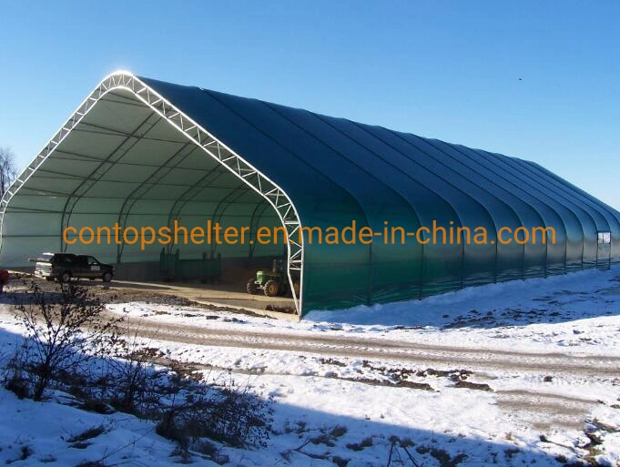 Outdoor Industrial PVC Fabric Storage Tent Warehouse Shelter Prefabricated Building