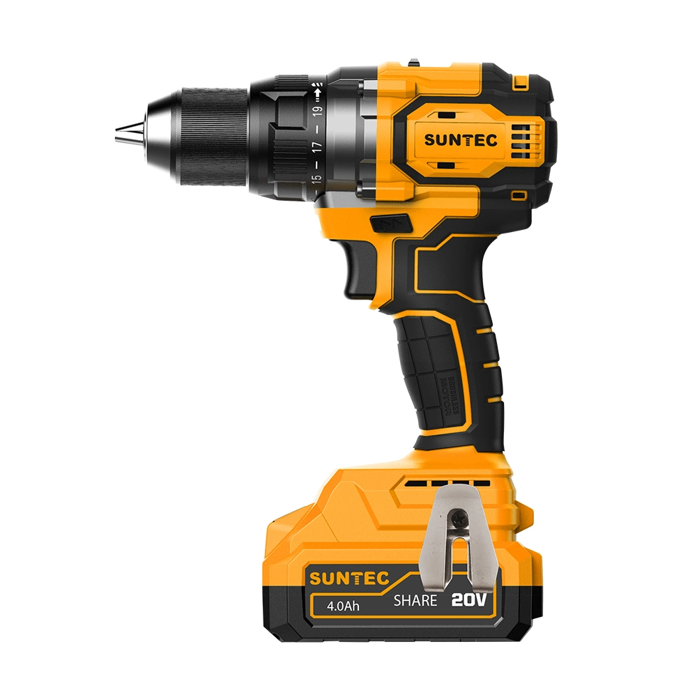 2024 Suntec 20V New Design Power Drill 70n. M Cordless Brushless Impact Wrench Power Tool