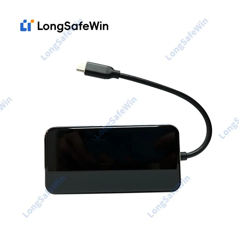 Longsafewin Luxury Black 6 in 1 USB 3.0 Type C Hub