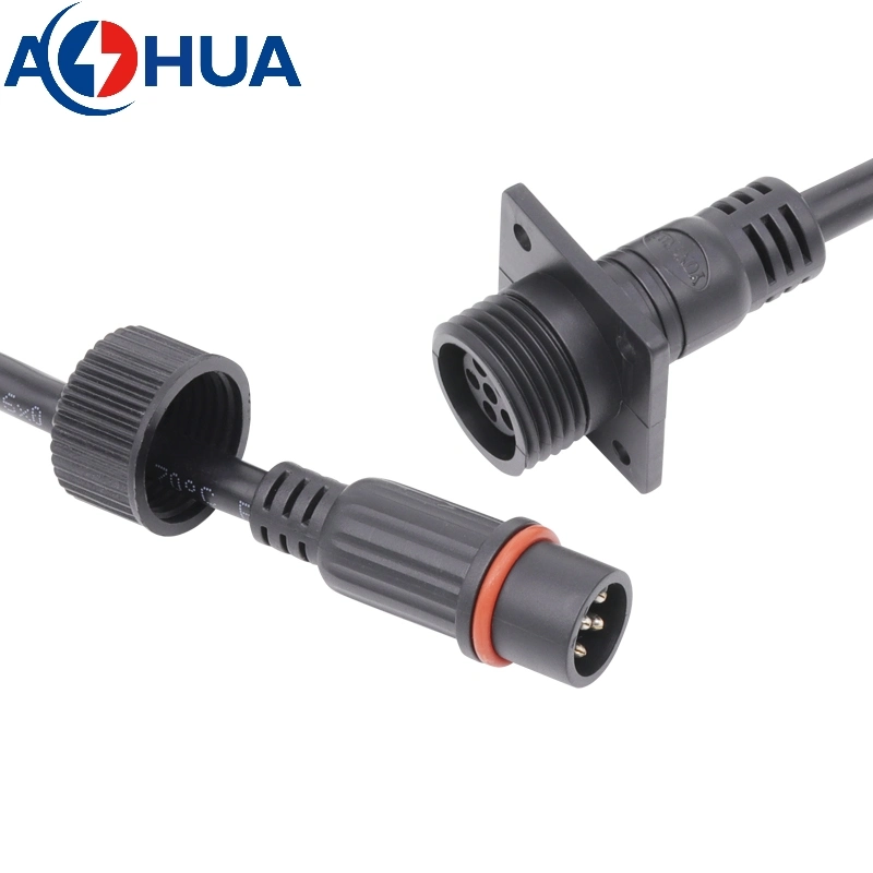 Cable de alimentación eléctrica Aohua/Cable de 2 pin a pin 6 para exteriores o interiores el uso de iluminación LED Conector Impermeable IP65