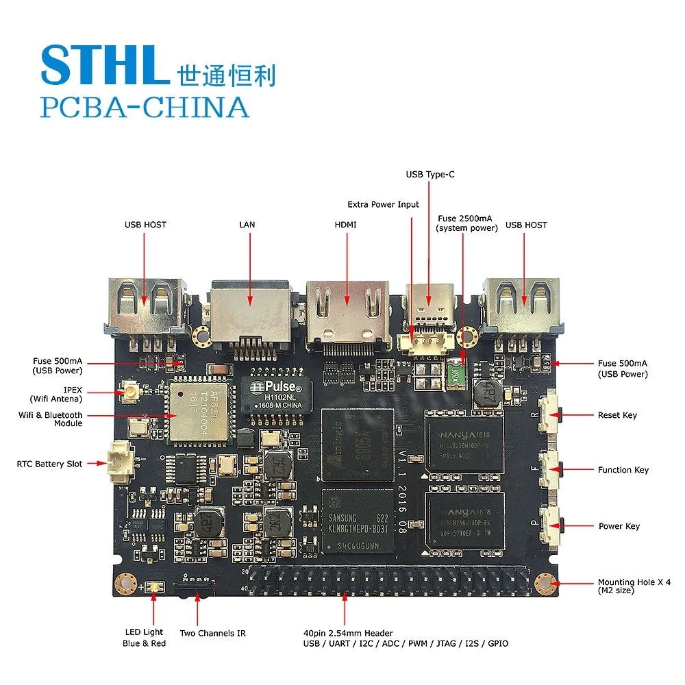 Circuitos integrados PCB de doble cara PCBA de placa de circuito impreso electrónico