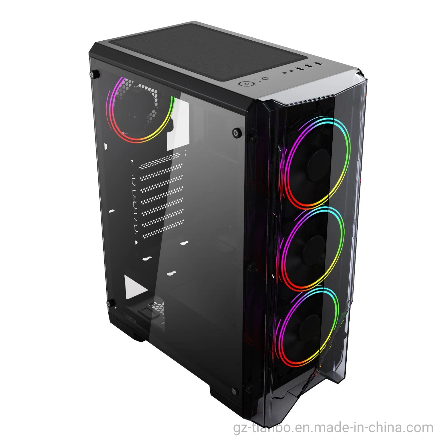 China Lieferant ATX MID Tower Gaming Computer Gehäuse Computergehäuse