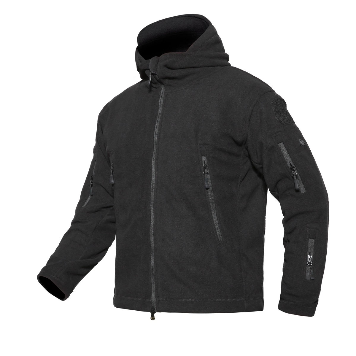 Wholesale/Supplier OEM Custom Logo High quality/High cost performance  Thick Zip Outdoor Grey Fleece Jackets for Men Clothing