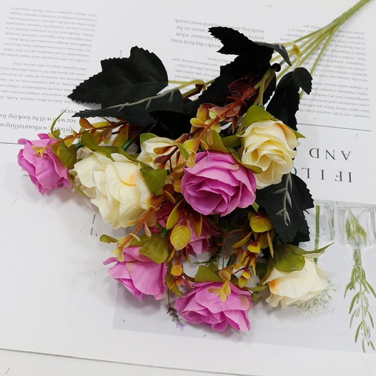 Suite de flores artificiais bouquet de mão arranjo floral Flor de Seda por grosso