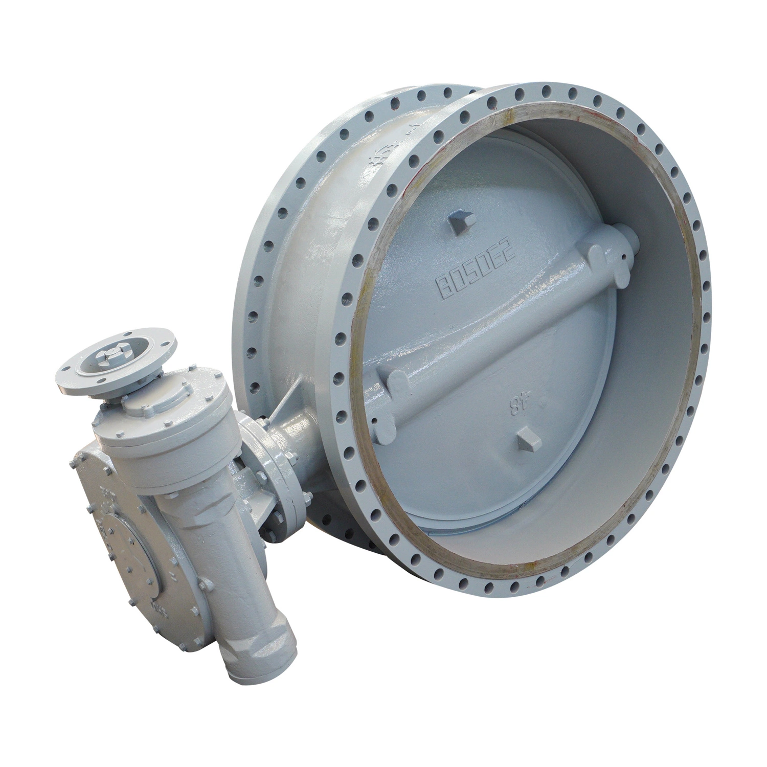 Gear Operated Ductile Iron EPDM Seat Flange End Butterfly Valve