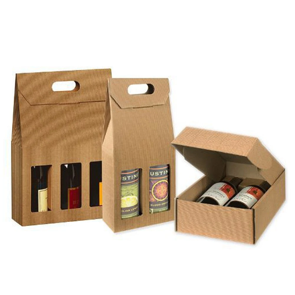 Boîte de verre à vin rouge personnalisée emballage de 3 bouteilles bière cadeau Carton de luxe expédition papier carton boîtes à vin