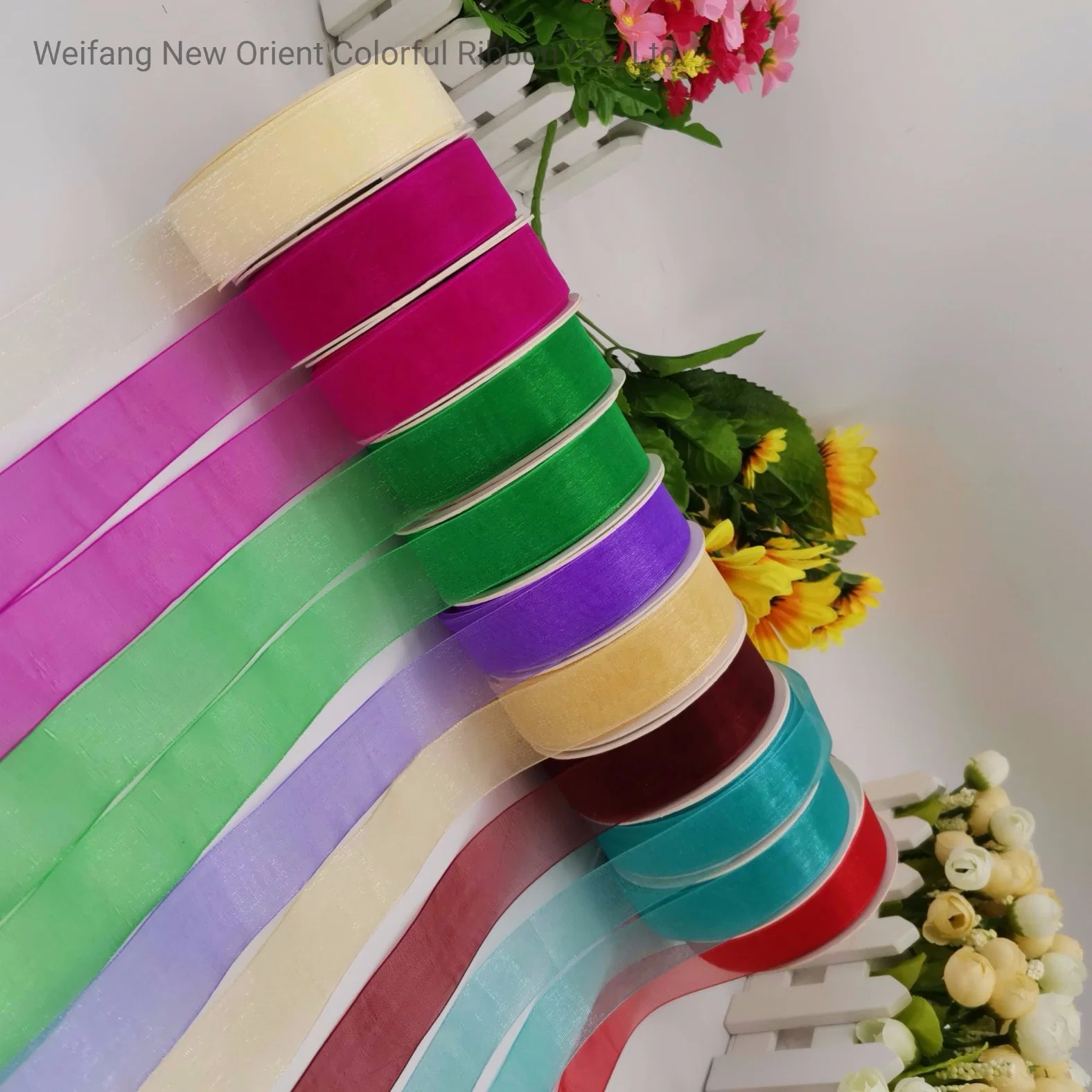 Colorful 1/8"~4" Nylon Sheer/Organza Ribbon for Gift Packing