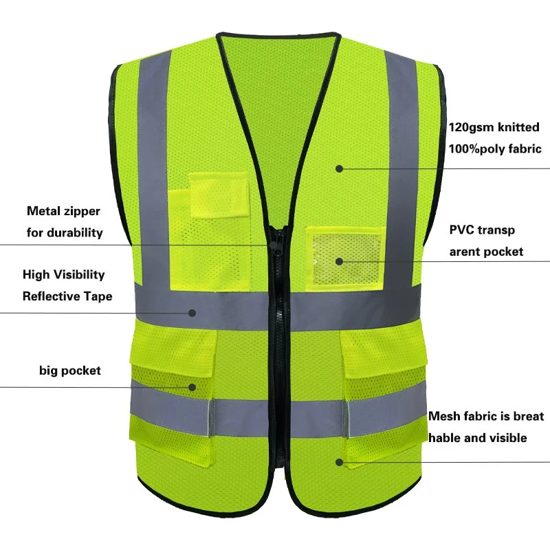 Rainbow Reflective Jacket High Visibility Workwear Protective Vest