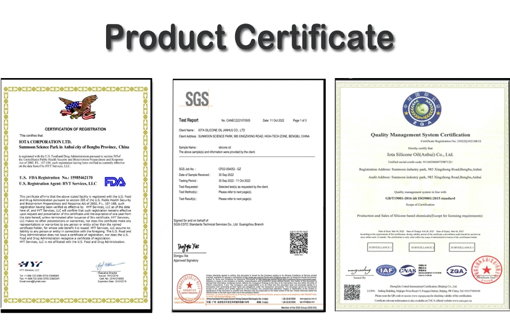 Dimethicone Iota Polydimethylsiloxane Dm50-Dm1000 with SGS ISO