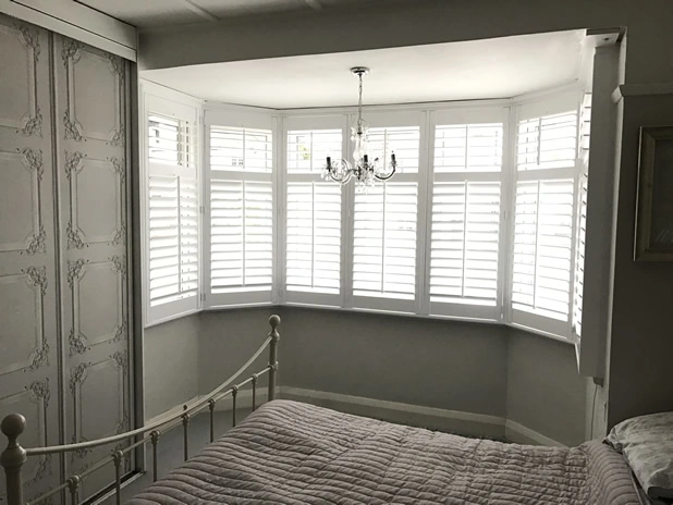 External Plantation Shutter German White Window Shutters