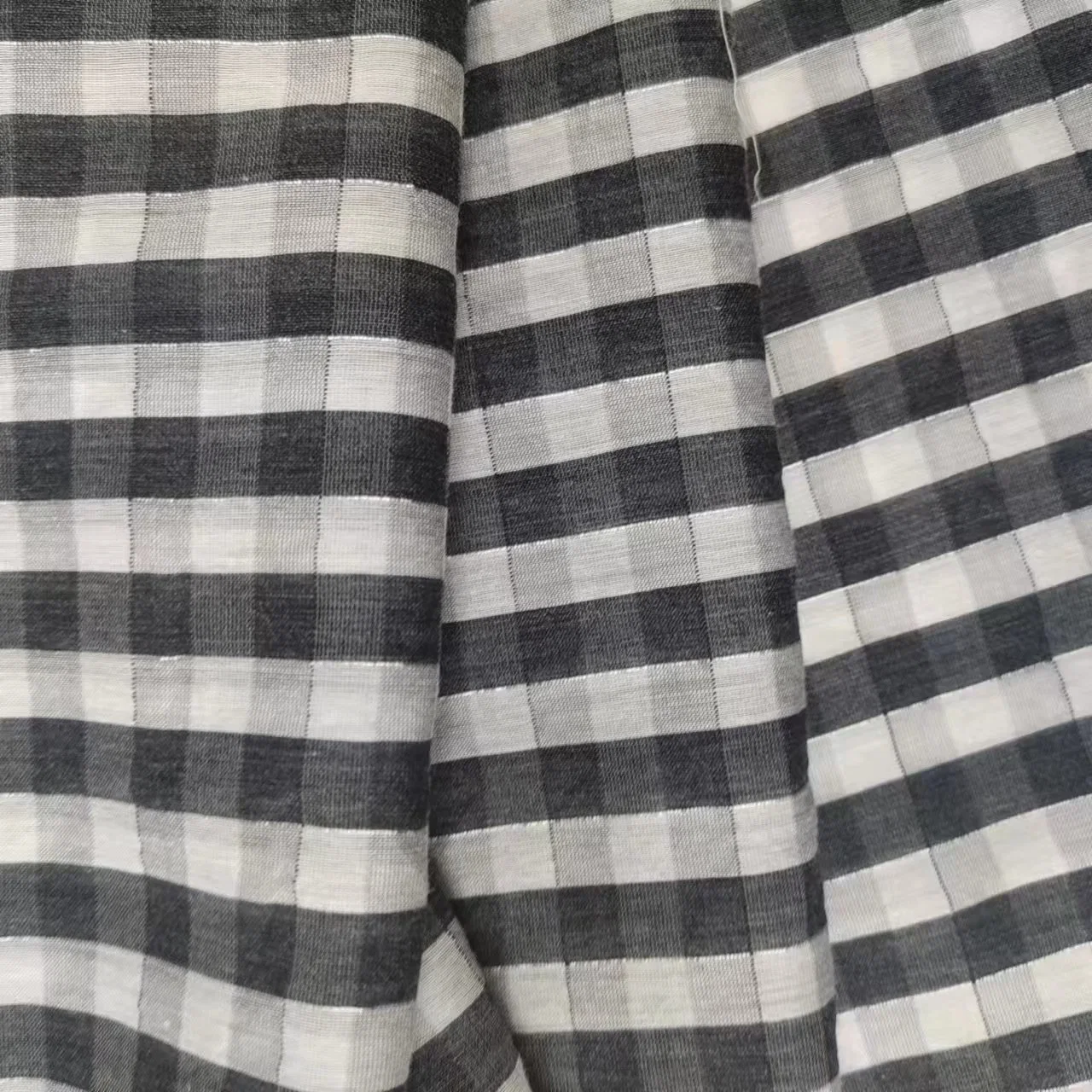 Oeko Tex 100 Certificate High quality/High cost performance  Silk Cotton Poly Check Fabric, Silk Cotton Poly Yarn Dyed Fabric