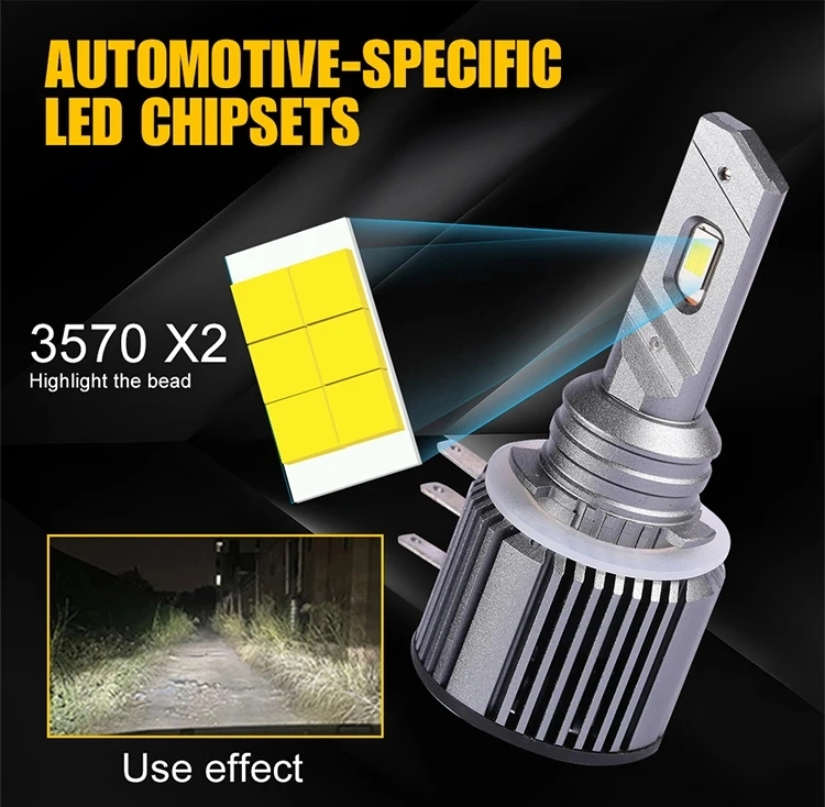 Vente à chaud H15 projecteur H4 lumière LED 100W 12000lm auto Système d'éclairage phares H4 à LED ampoules H4 à LED lampe