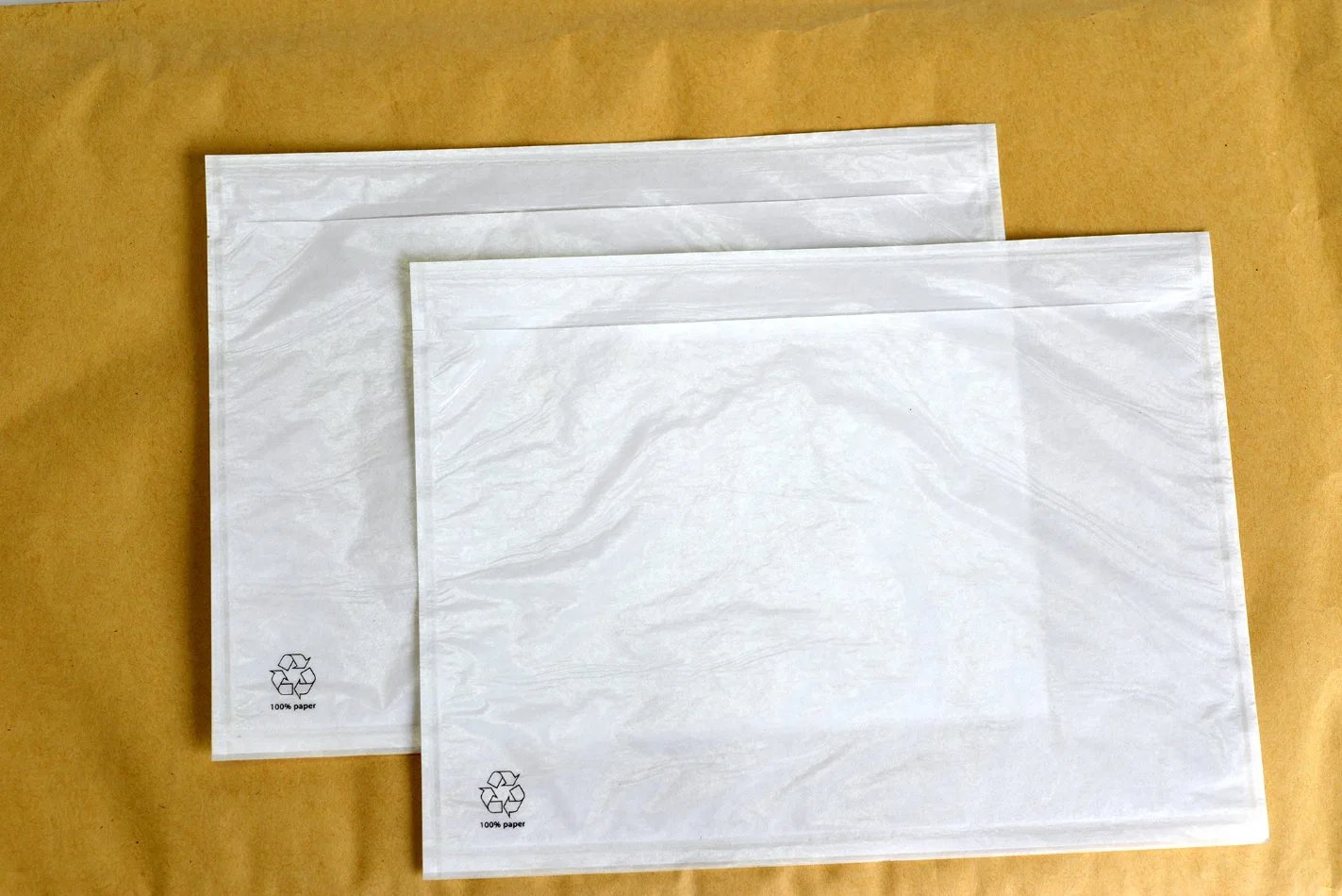 Manufacturer Self-Adhesive 100% Recycled Paper Clear Packing List Envelope Document Envelope Pouch