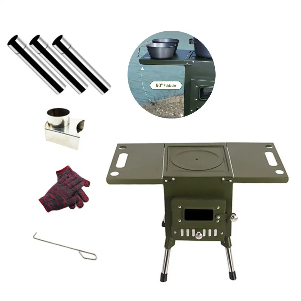 BBQ Grill Tools Set for Outdoor Barbecue Camping Wood Burning Stove